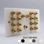 Double Gang Dolby 9.1 / 9.2 Speaker Wall Plate