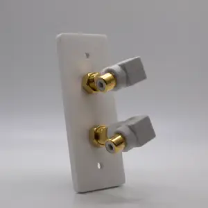 dual rca phono subwoofer connection plate