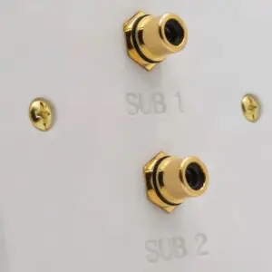twin rca subwoofer speaker wall plate
