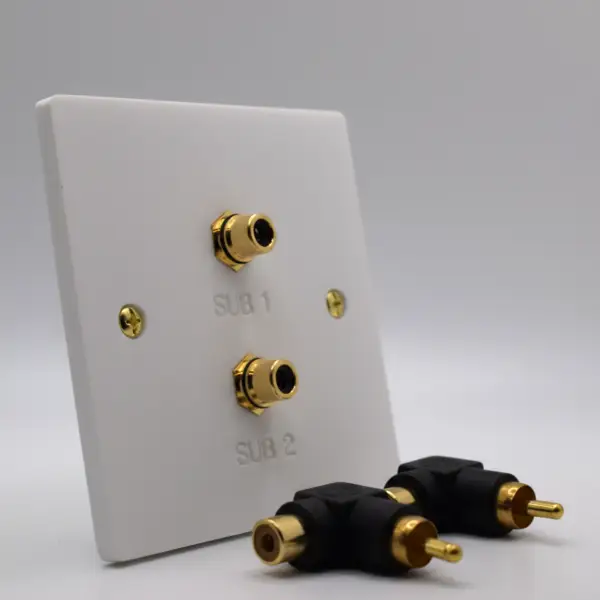 Single Gang Twin Subwoofer Speaker Wall Plate