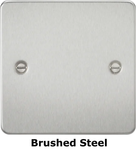 brushed steel or chrome