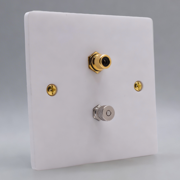 Single Gang Subwoofer With Ground Post Speaker Wall Plate