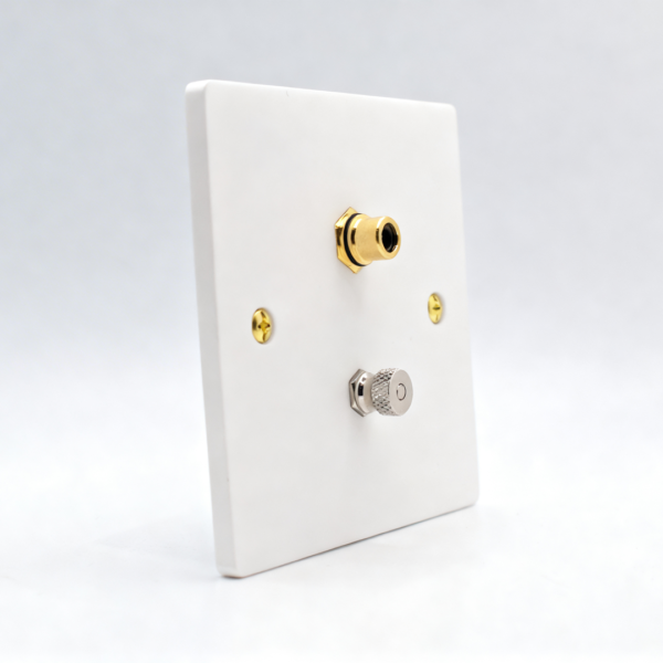 Single Gang Subwoofer With Ground Post Speaker Wall Plate