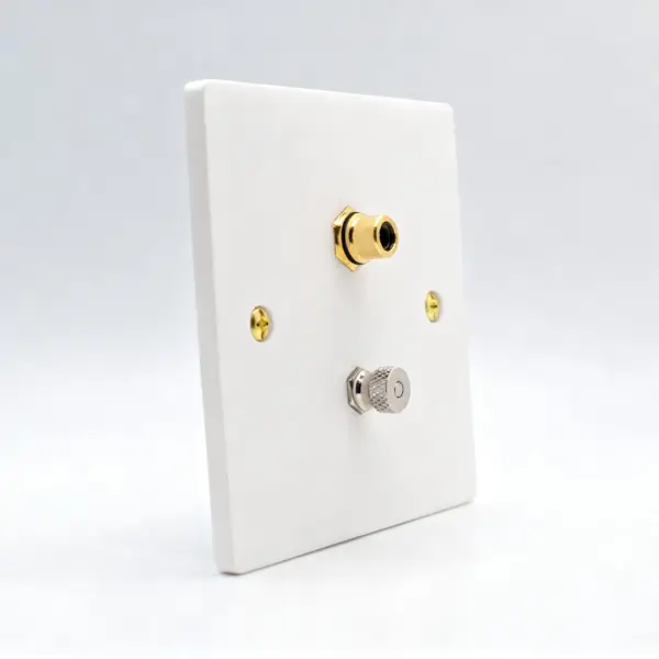 Single Gang Subwoofer With Ground Post Speaker Wall Plate