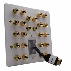 7.2.4 Dolby Atmos speaker plate with a brushed cable outlet