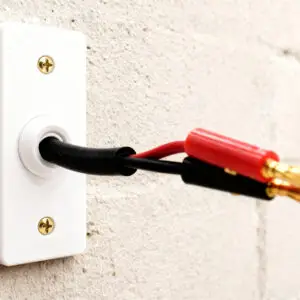 low profile speaker wall plate on solid wall