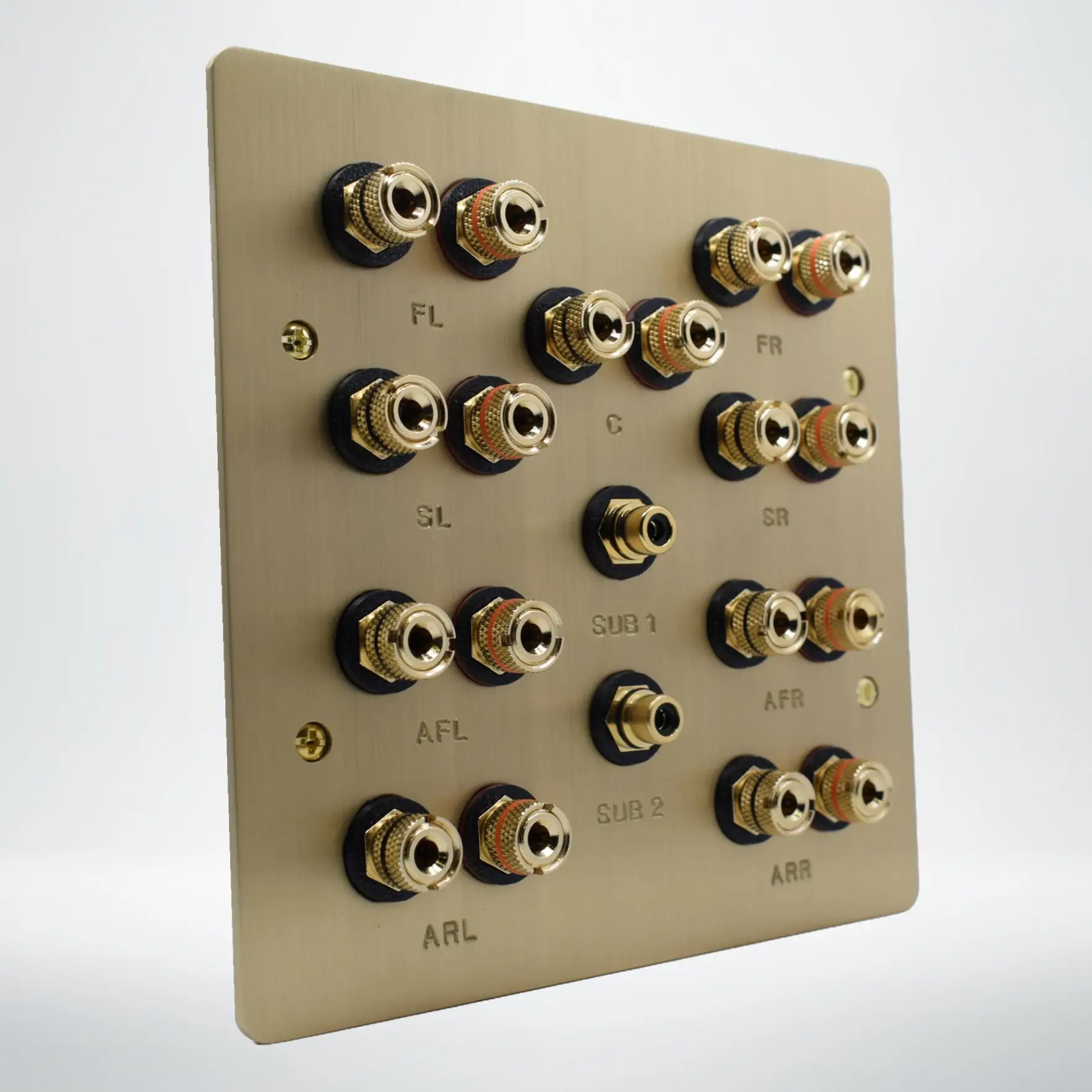 Four Gang Dolby Atmos 5.2.4 / 7.2.2 / 9.2 Speaker Plate Four Gang Dolby Atmos 5.2.4 / 7.2.2 / 9.2 Speaker Plate