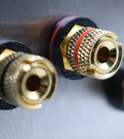 close-up-speaker-plate-insultaing-bush-1080 close up on colour coded nylon insulating bushes for metal speaker plates