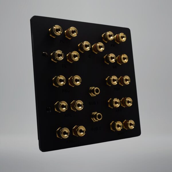 dolby 7.2.4 speaker plate in matt black