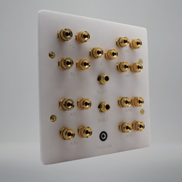 custom speaker plate 5.1.4 with 12 volt trigger