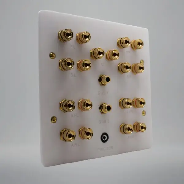 custom speaker plate 5.1.4 with 12 volt trigger