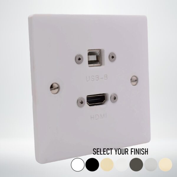 Single Gang HDMI & USB B Wall Plate Single Gang HDMI & USB B Wall Plate