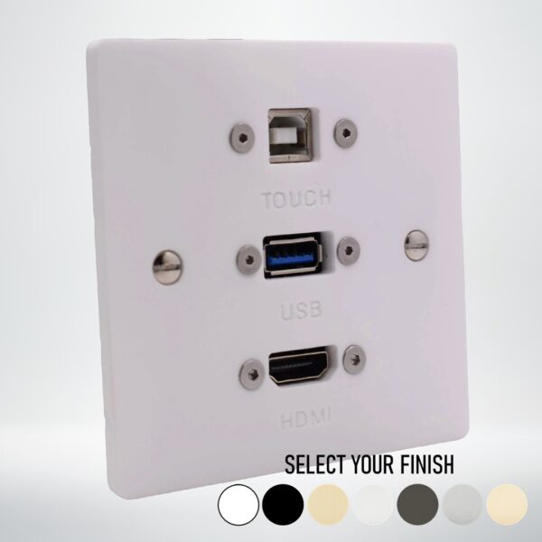 Single Gang Interactive Touch Screen Connection Plate