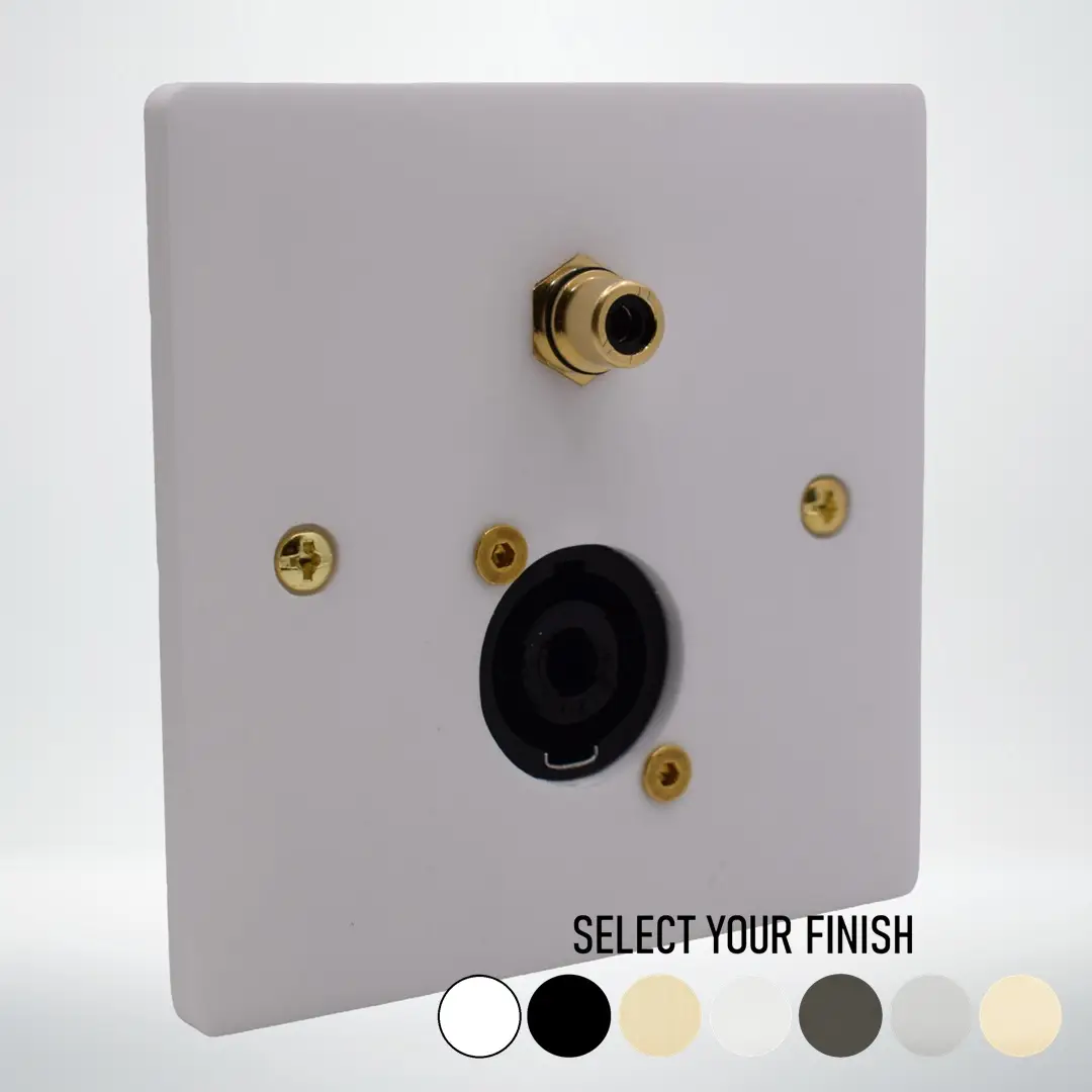 Single Gang Speakon REL Subwoofer Plate Single Gang Speakon REL Subwoofer Plate