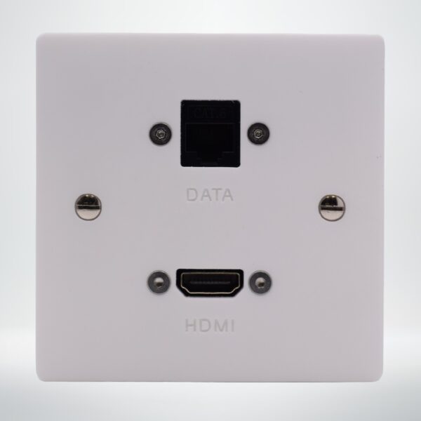Single Gang HDMI & Cat6 Network Wall Plate Single Gang HDMI & Cat6 Network Wall Plate