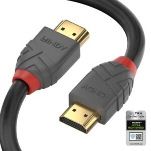 2m Ultra High Speed HDMI Lead 2.1 - Lindy Anthra Line 2m Ultra High Speed HDMI Lead 2.1 - Lindy Anthra Line