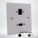 Single Gang HDMI & Cat6 Network Wall Plate