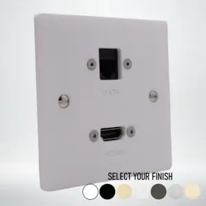 Single Gang HDMI & Cat6 Network Wall Plate Single Gang HDMI & Cat6 Network Wall Plate