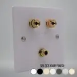 Single Gang Speaker & Subwoofer Wall Plate