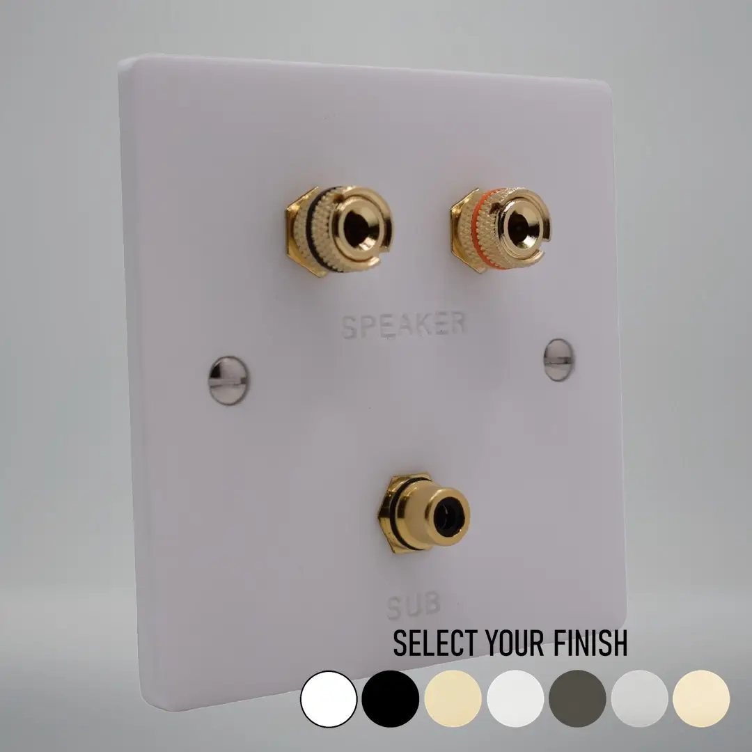 Single Gang Speaker & Subwoofer Wall Plate Single Gang Speaker & Subwoofer Wall Plate